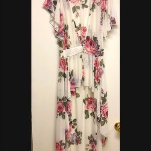 Sheer “Kimono” high-low